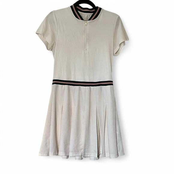 Varley Nora Court Tennis Dress White and Forest Size Medium - Picture 2 of 7